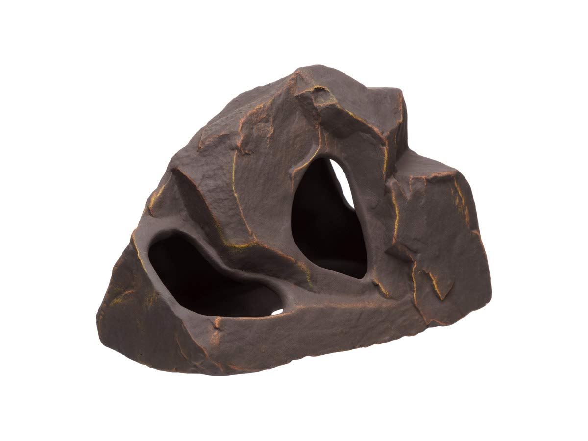 Plecoceramics aquarium ceramic cave grotto provides a natural hiding spot for shy fish.
