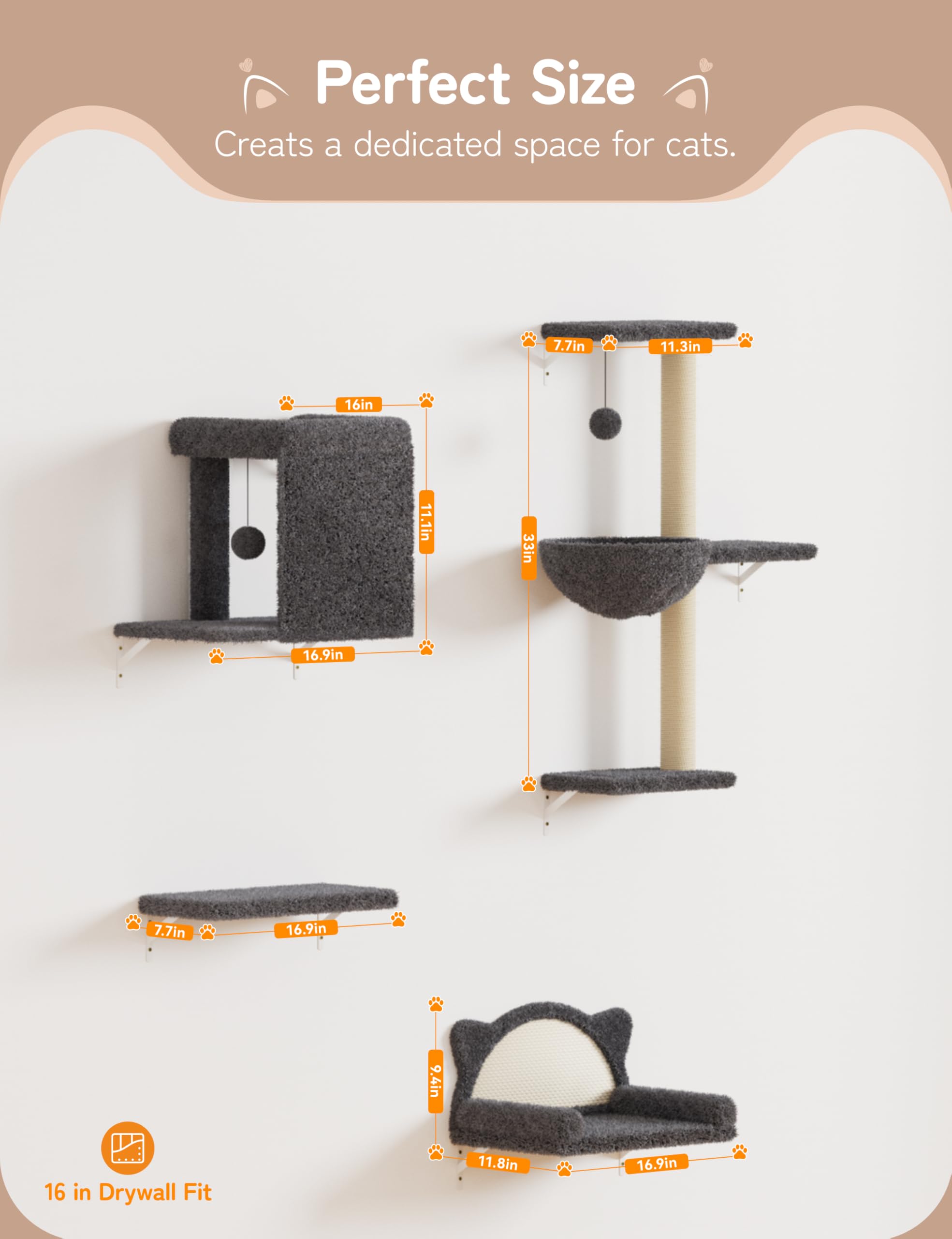 PLEKER 44lbs max load supports multiple cats and heavier climbers.
