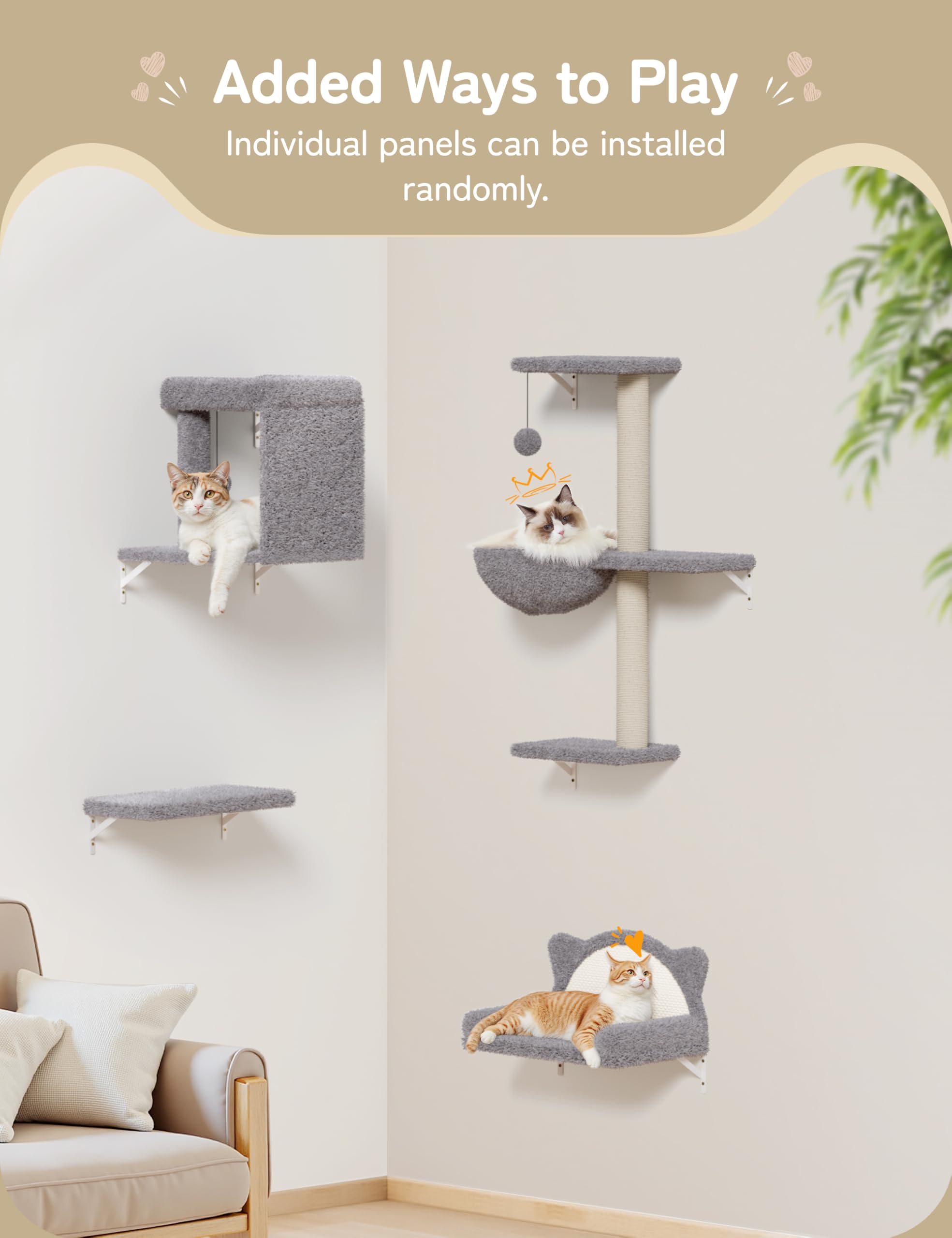PLEKER natural sisal scratcher promotes daily scratching and claw health.