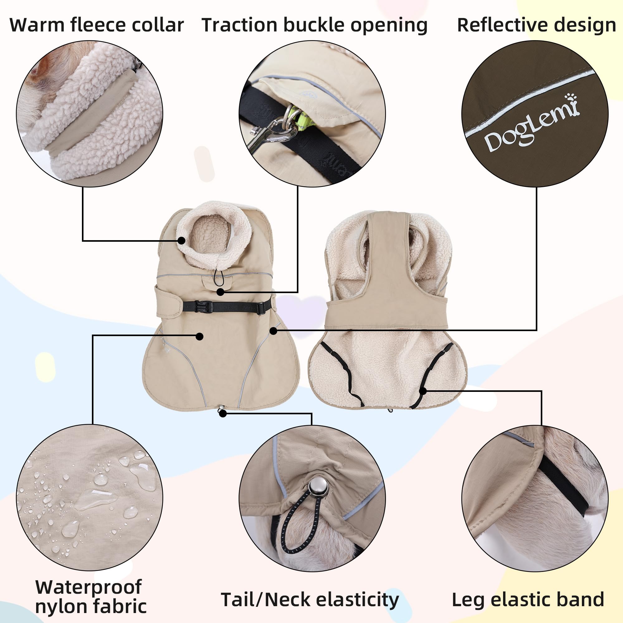 PlentiVive waterproof fleece-lined jacket side profile emphasizes all-weather warmth.