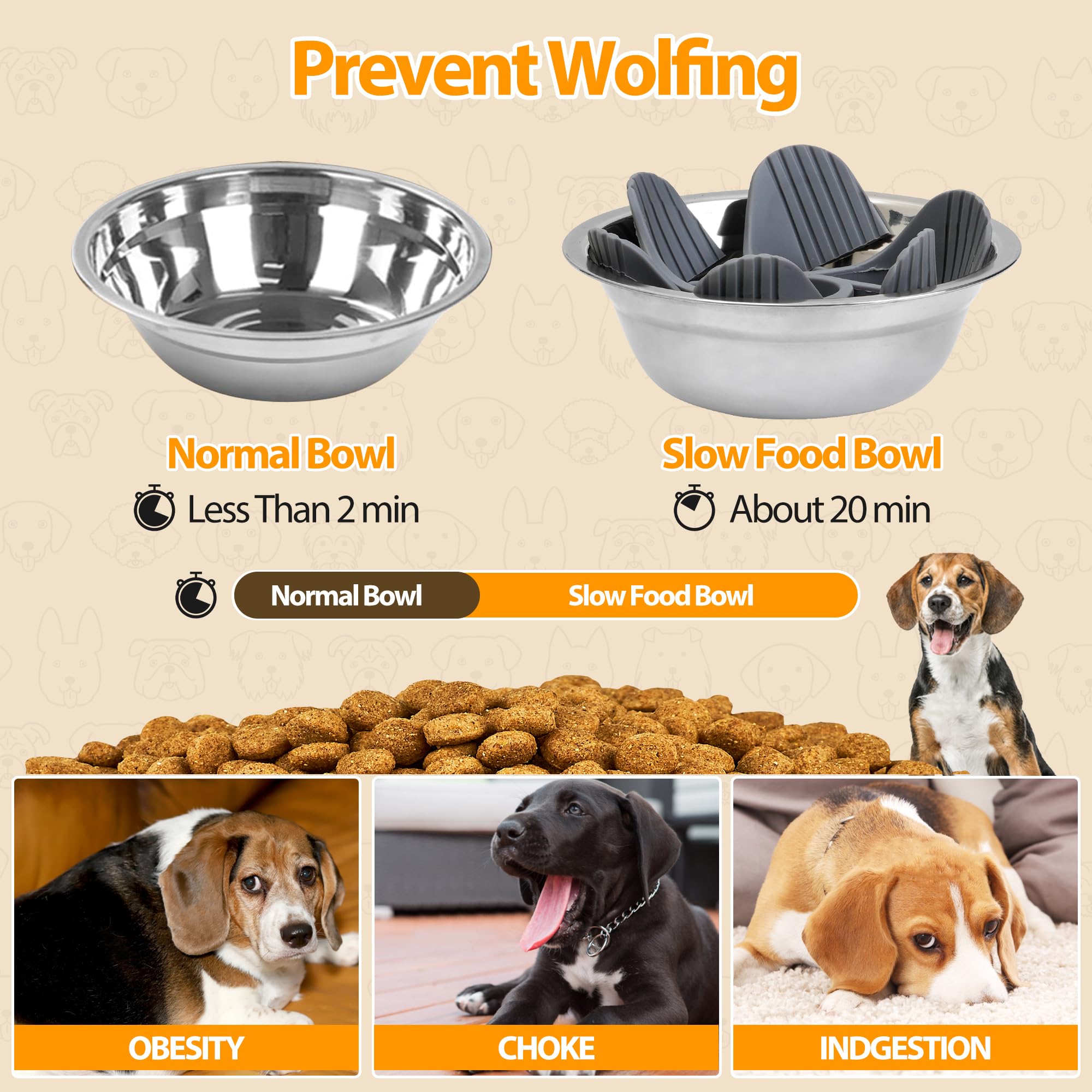 PLITTPETTS slow-feeder bowl helps promote mindful eating and reduced gulping.