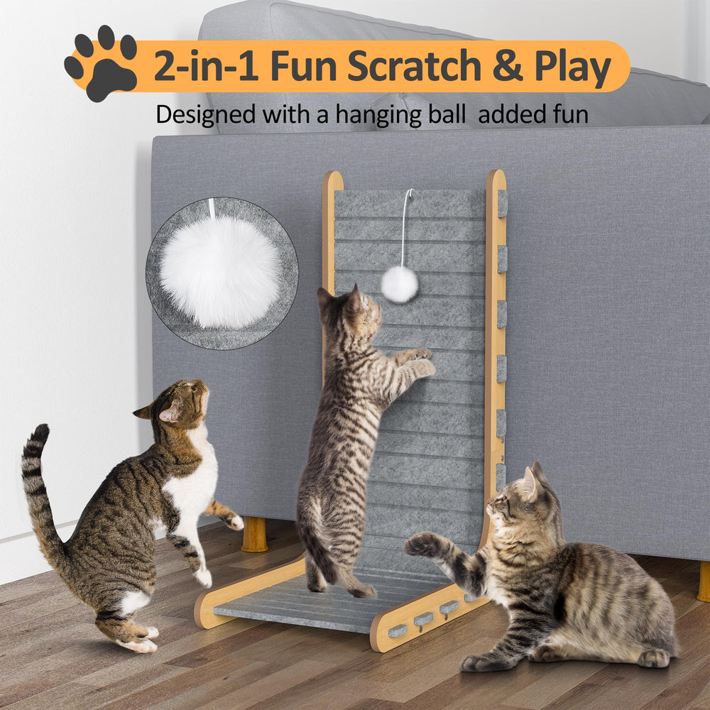 PLITTPETTS felt cat scratcher dimensions 26.8 inches suitable for many cats