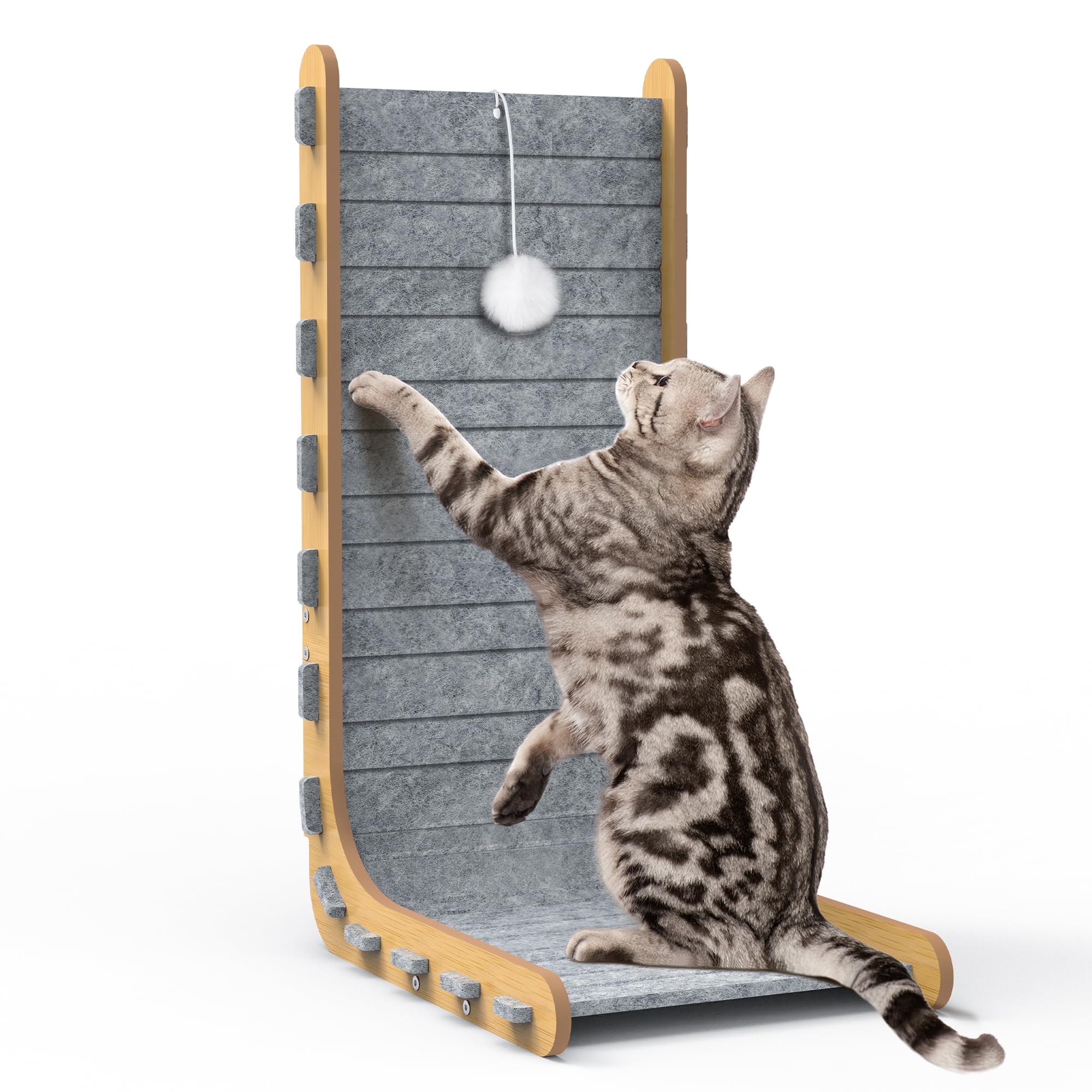 PLITTPETTS felt cat scratcher side view, durable surface for daily scratching