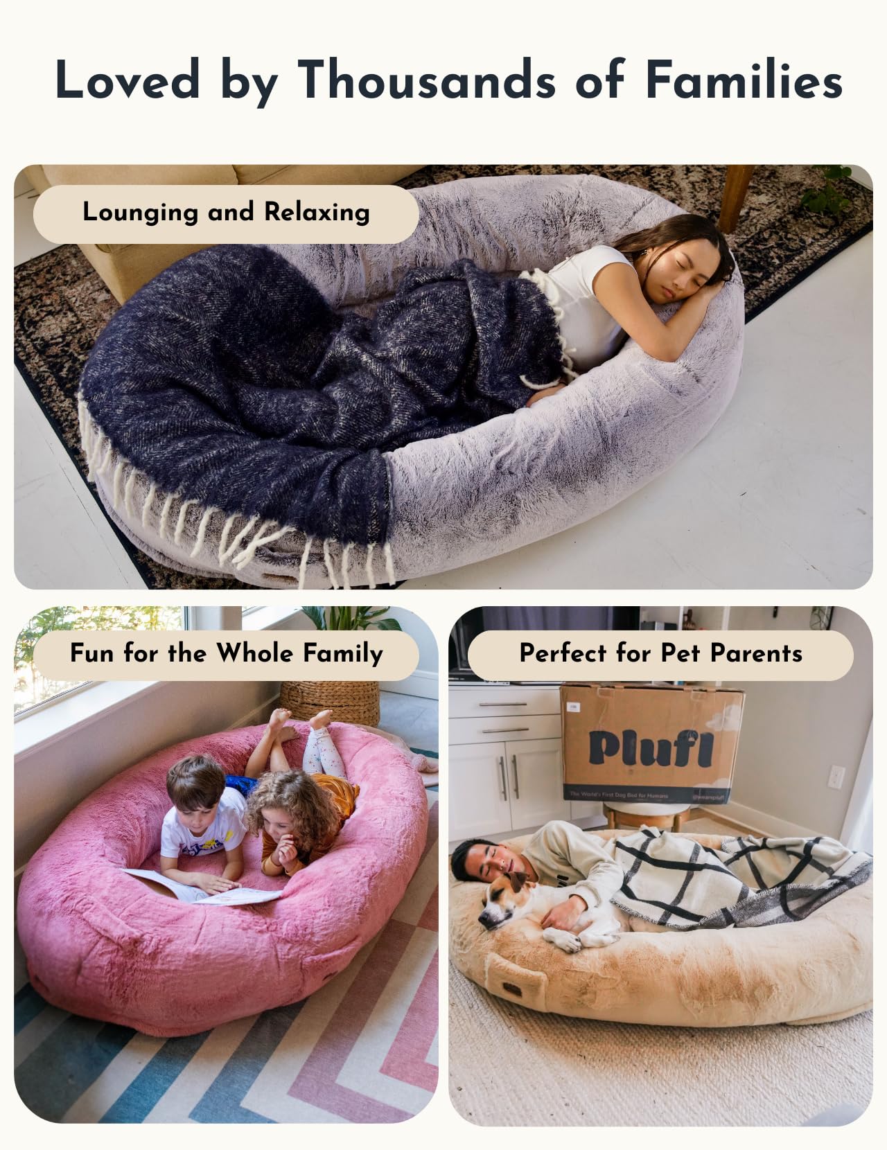 Plufl machine washable cover removal for easy cleaning