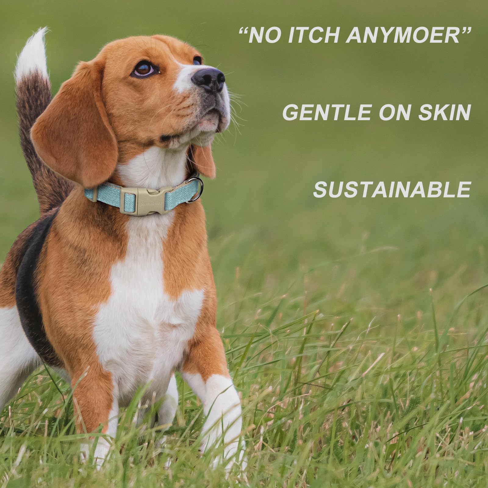 PLUTUS PET adjustable dog collar showing fit options for small to XL dogs