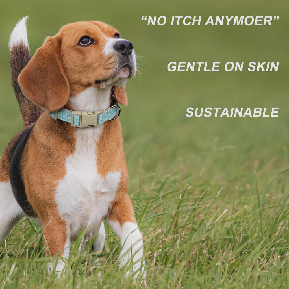 PLUTUS PET adjustable dog collar showing fit options for small to XL dogs