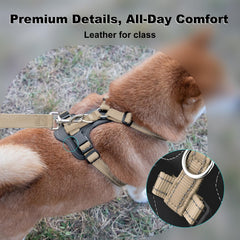 Plutus Pet adjustable no-pull harness back clip enables comfortable daily walks with secure restraint.
