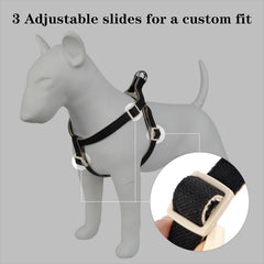 Plutus Pet Cotton Hemp Step-In Harness adjustable straps provide a custom, comfortable fit