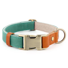 Plutus Pet genuine leather hemp collar closeup highlighting soft, breathable material for daily wear