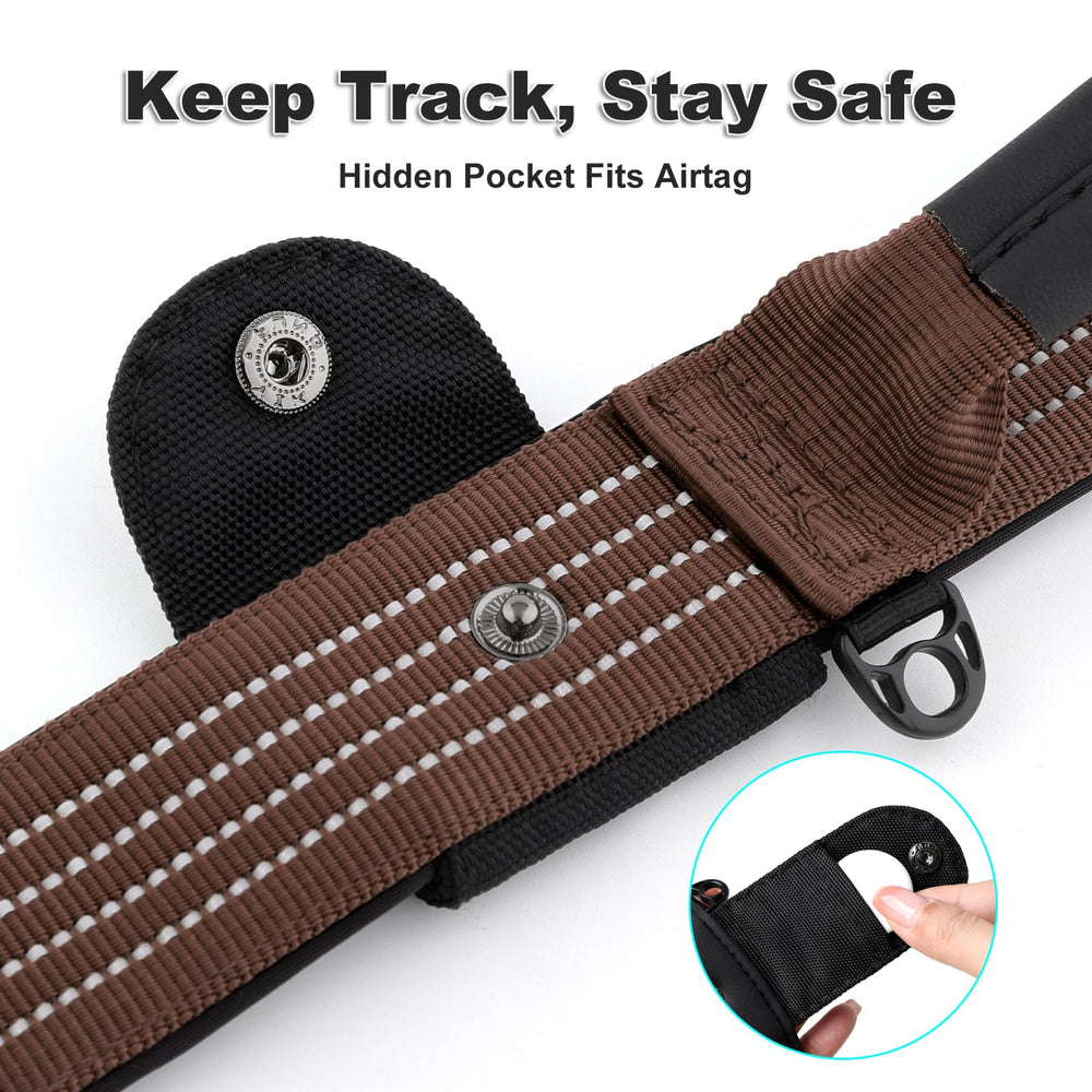 Plutus Pet leather-wrapped handle enhances grip and adds premium style during training.