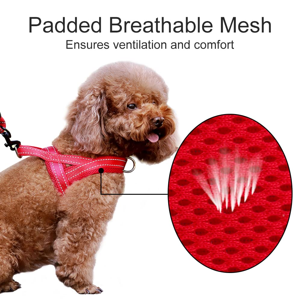 Plutus Pet reflective harness keeps your dog visible with reflective stitching at night.