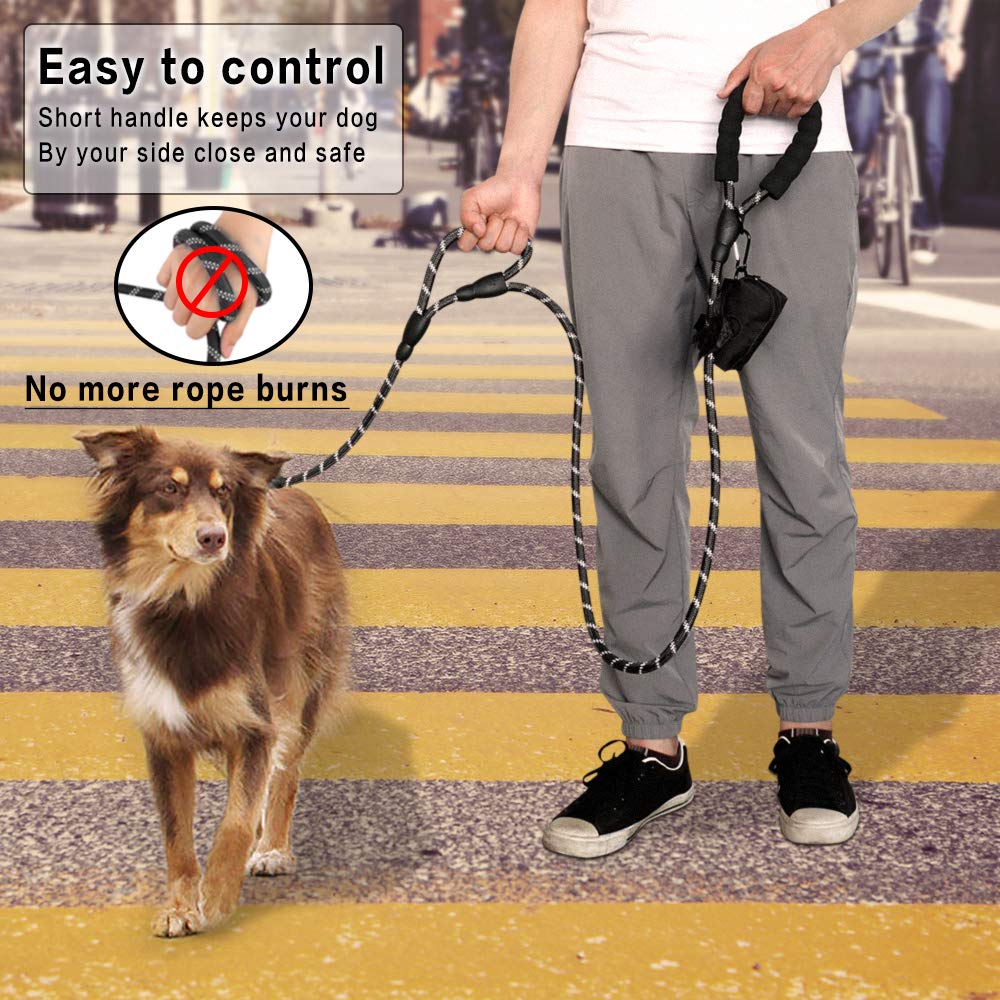 PLUTUS PET rope leash traffic handle for crowded sidewalks and close encounters