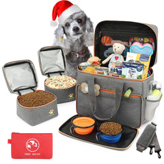 Pmpete dog travel bag grey closeup zipper for secure organization