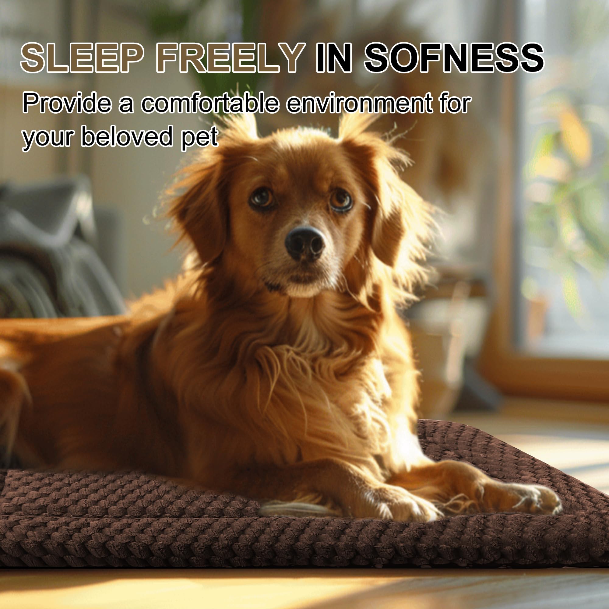 Pobopobo dog bed crate mat canvas-side stays cool and breathable