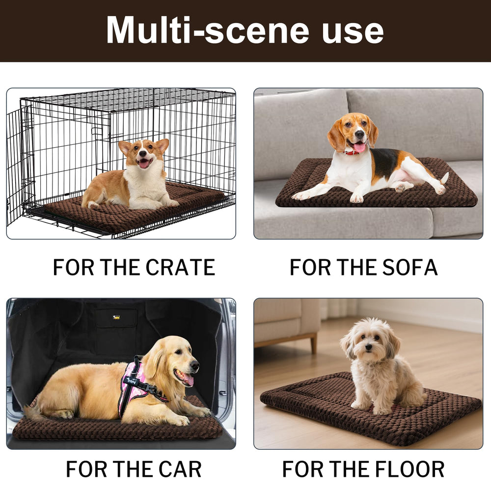 Pobopobo dog bed crate mat in-crate setup ideal for travel and homes