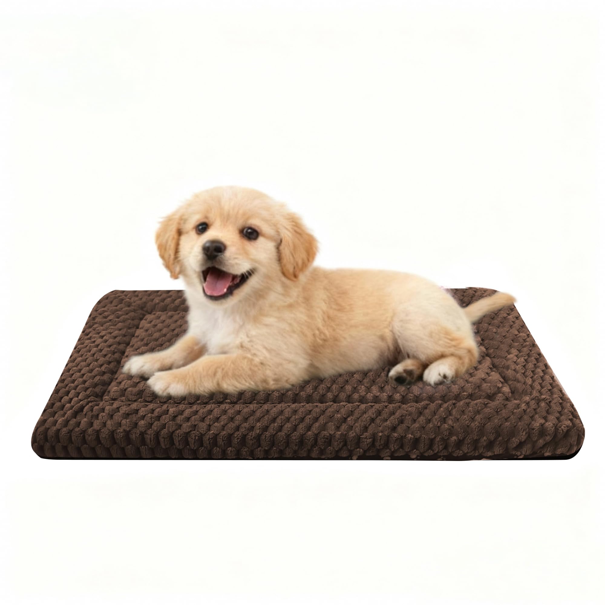 Pobopobo dog bed crate mat plush-side for cozy crate time