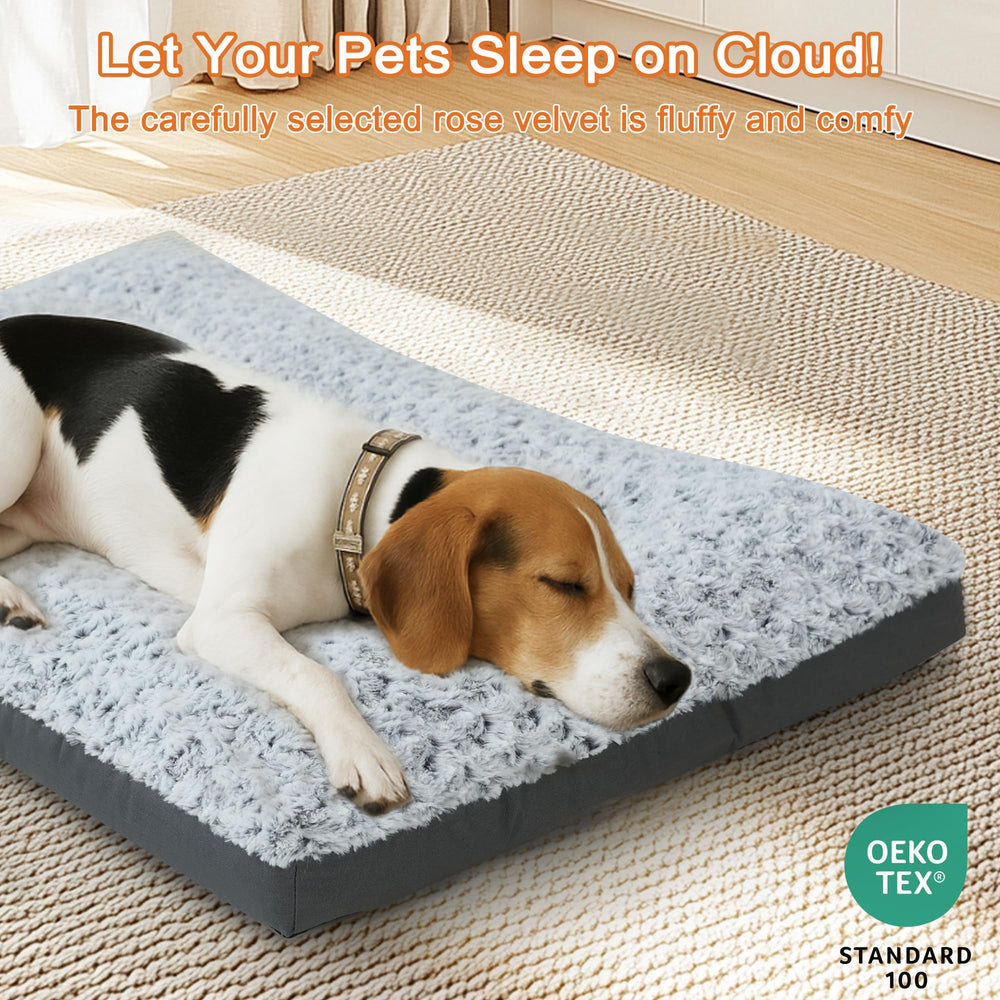 POCBLUE Deluxe bed showing sturdy oxford sides that hold shape.