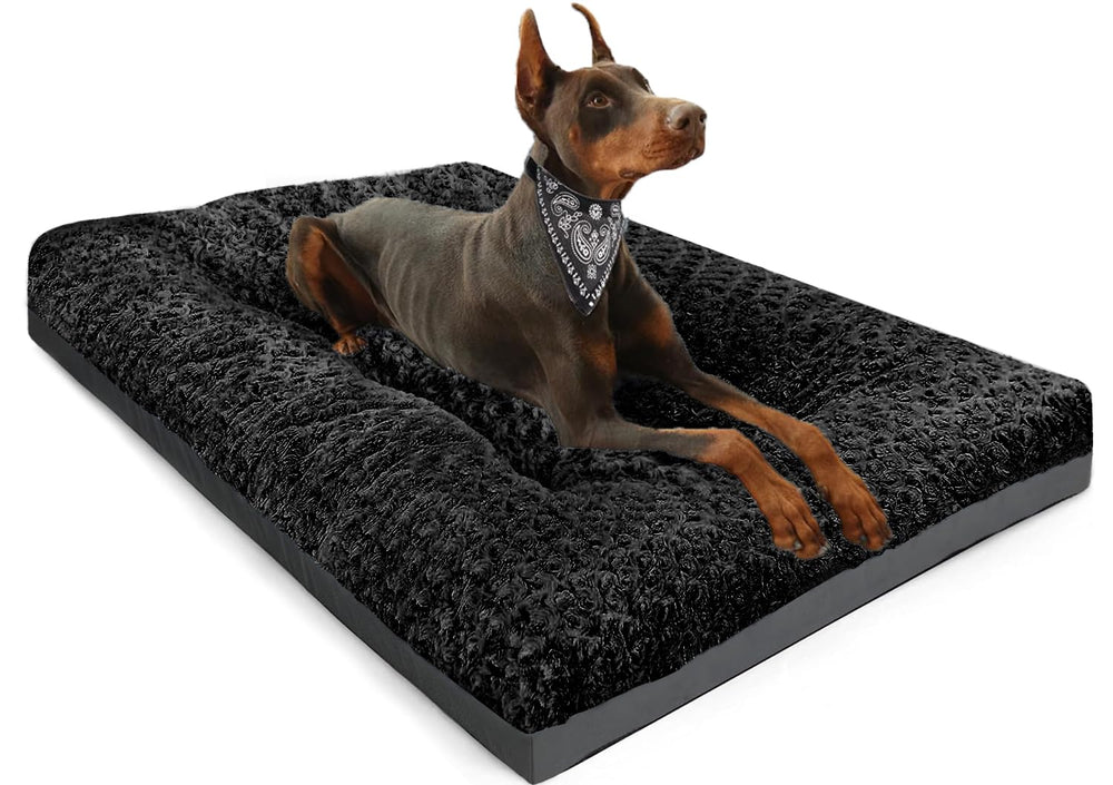 POCBLUE Deluxe Washable Dog Bed front view highlights plush surface for cozy naps