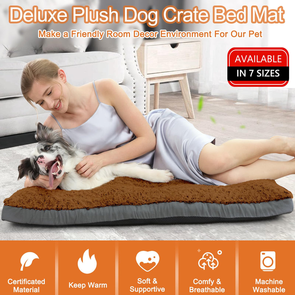 POCBLUE XL dog bed non-slip base keeps crates secure during use.