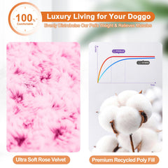 POCBLUE XXL dog bed corner straps add stability in crate or car