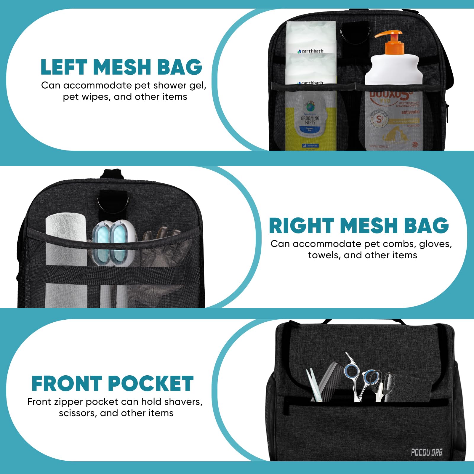 POCDUORG durable oxford cloth material offers lasting protection for tools during travel