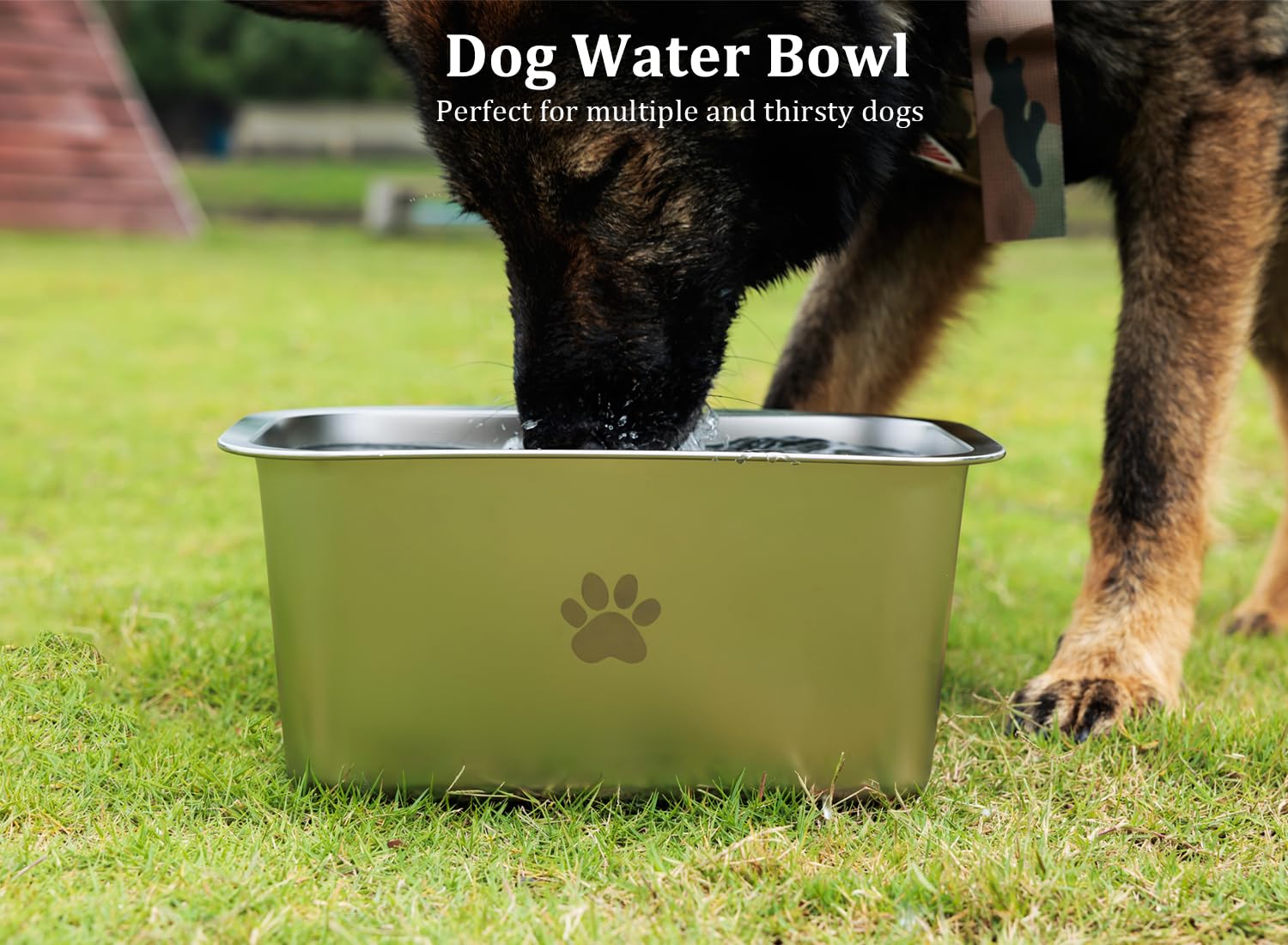 Podinor mirror-finish stainless steel bowl being cleaned, dishwasher-safe.