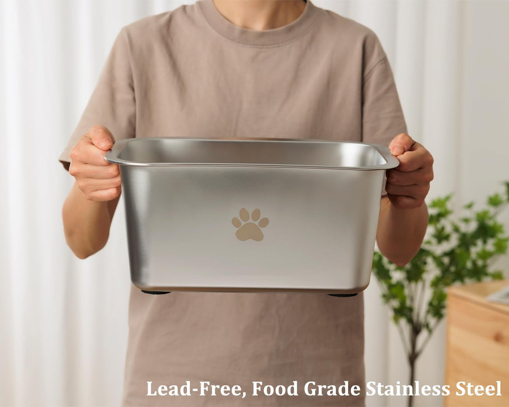Podinor large-capacity 320oz bowl filled with water for giant breeds.