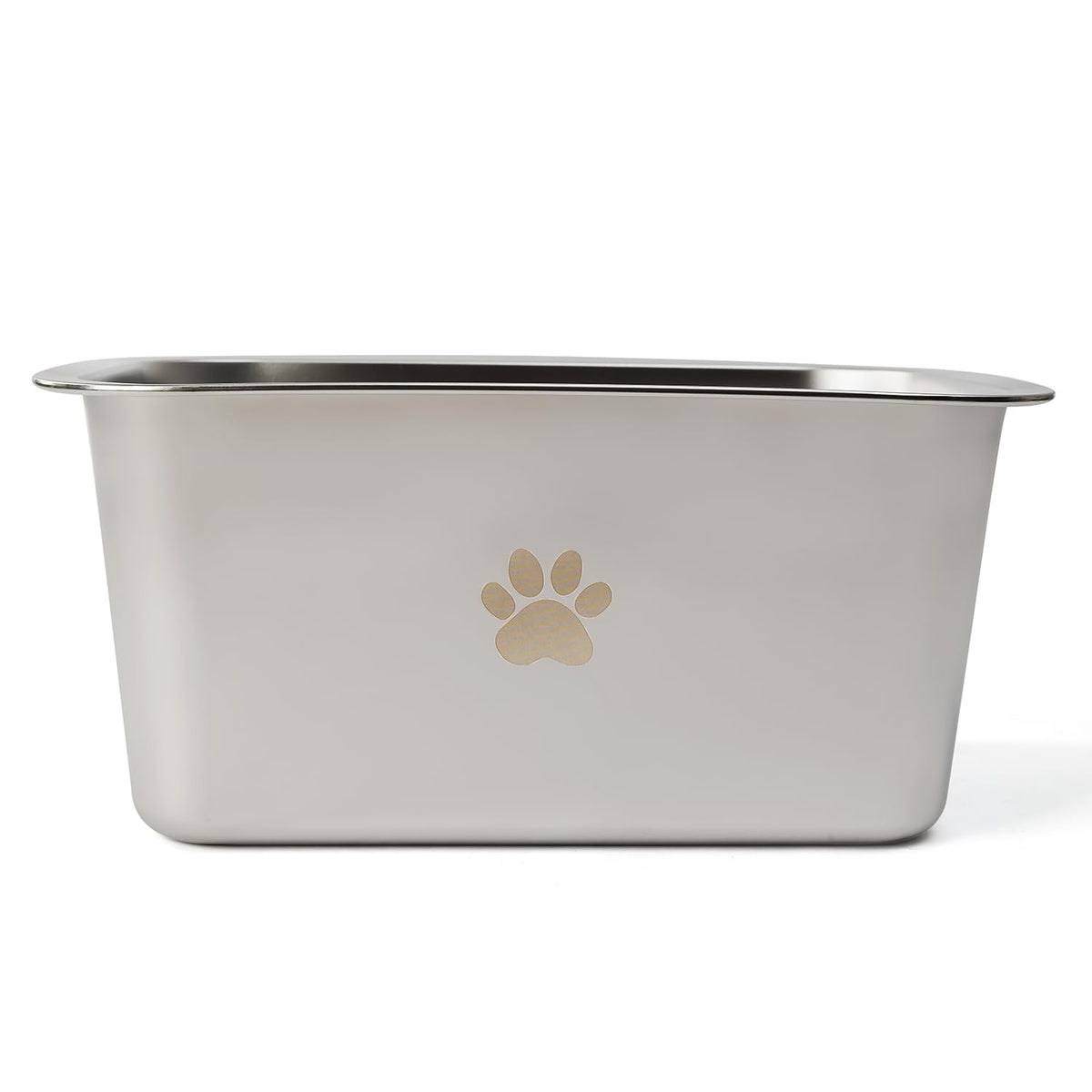 Podinor large stainless steel dog bowl outdoors showing high capacity for big dogs hydration.
