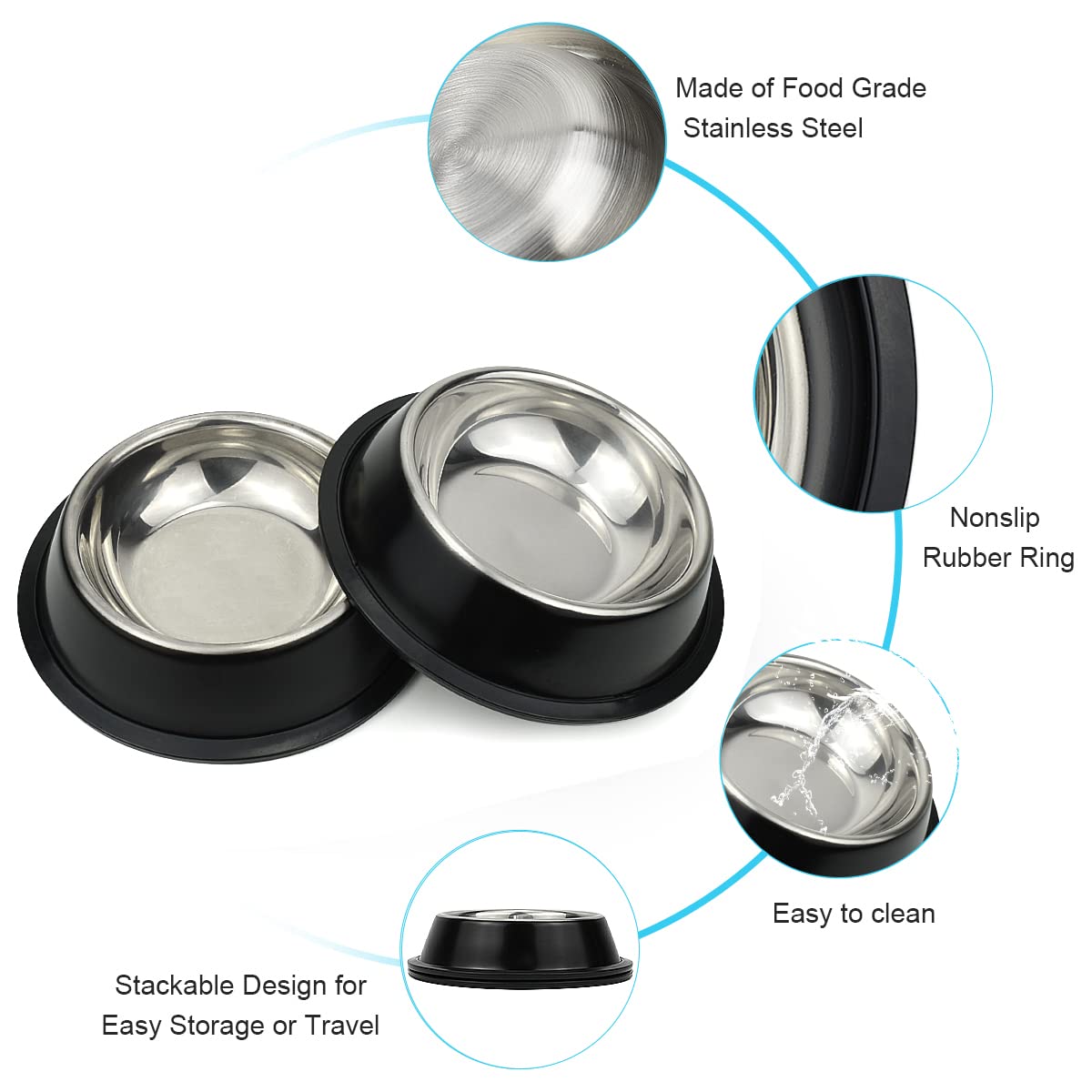 Podinor dog bowls are dishwasher safe for quick cleanup after meals.