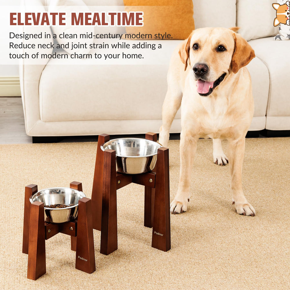 Podinor eco-friendly bamboo dining setup supports sustainable pet care.