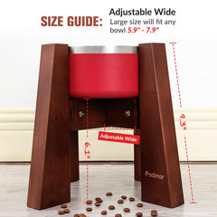 Podinor elevated dog bowl stand assembly shows quick setup with hand-tightened screws.