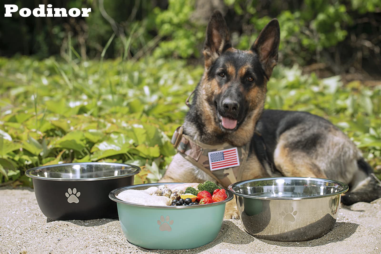 Podinor giant-dog bowl for outdoor use in all weather.