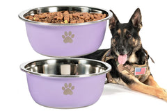 Podinor large dog water bowl 2pack shows generous capacity for big breeds outdoors.