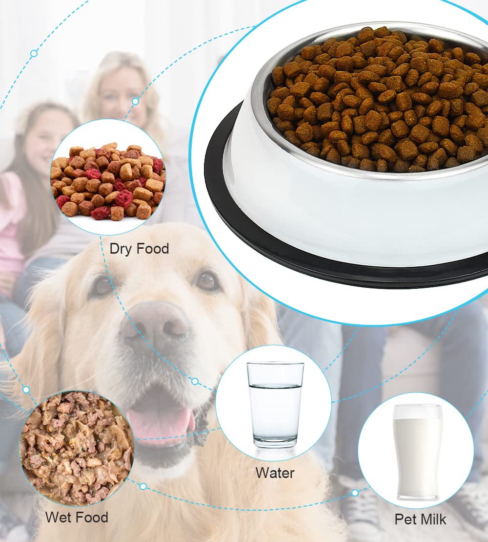 Podinor rust-resistant stainless steel bowls designed for long-lasting use.