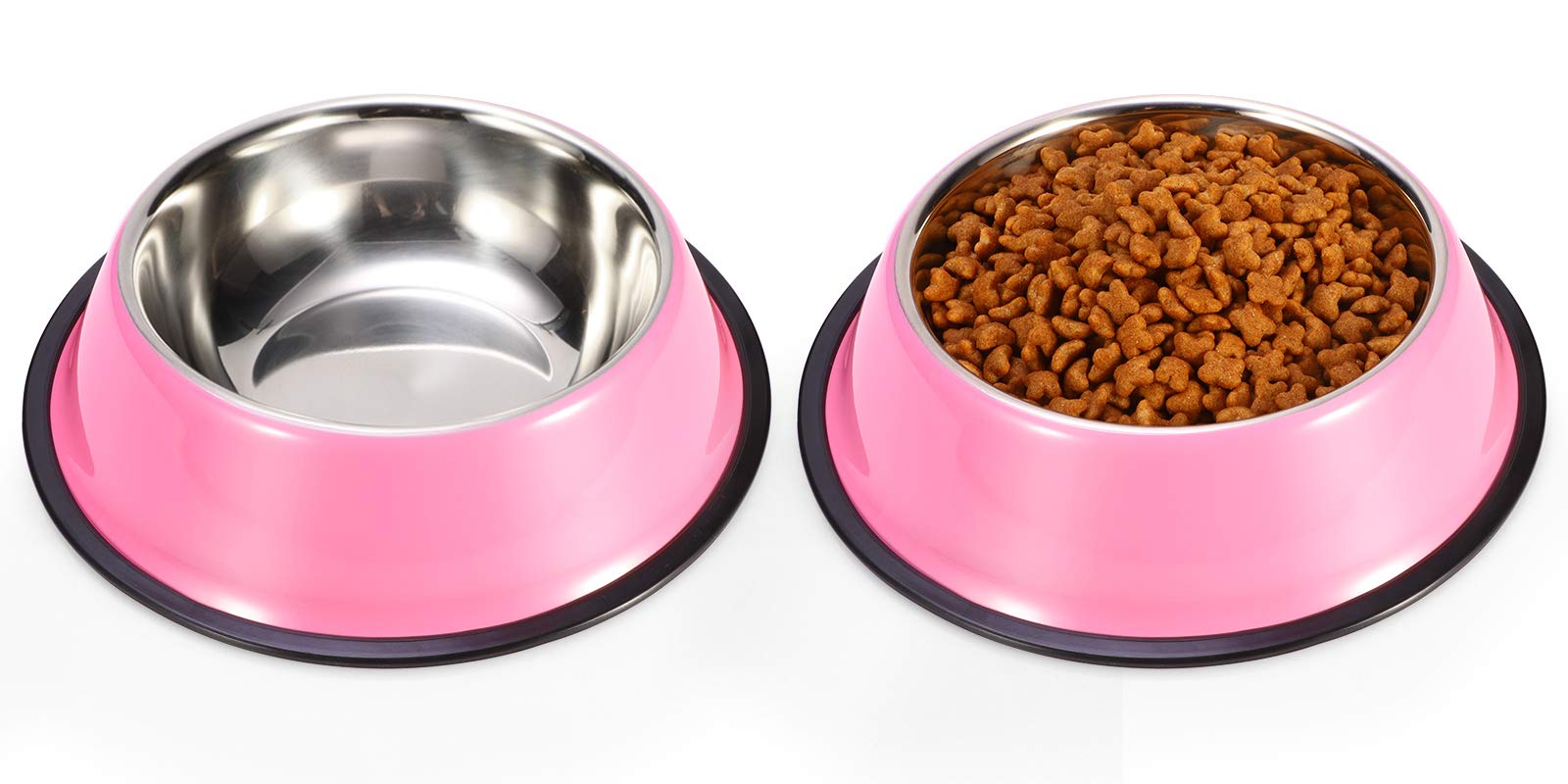 Podinor stainless steel bowls stackable front view for clutter-free storage