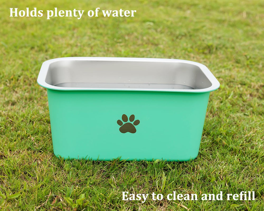 Podinor water bowl 2-5 gallon aqua top view highlights capacity for continuous hydration.