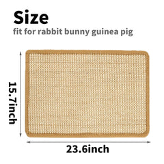 PODOO Bunny Scratch Pad close-up of durable sisal weave for long-lasting use.