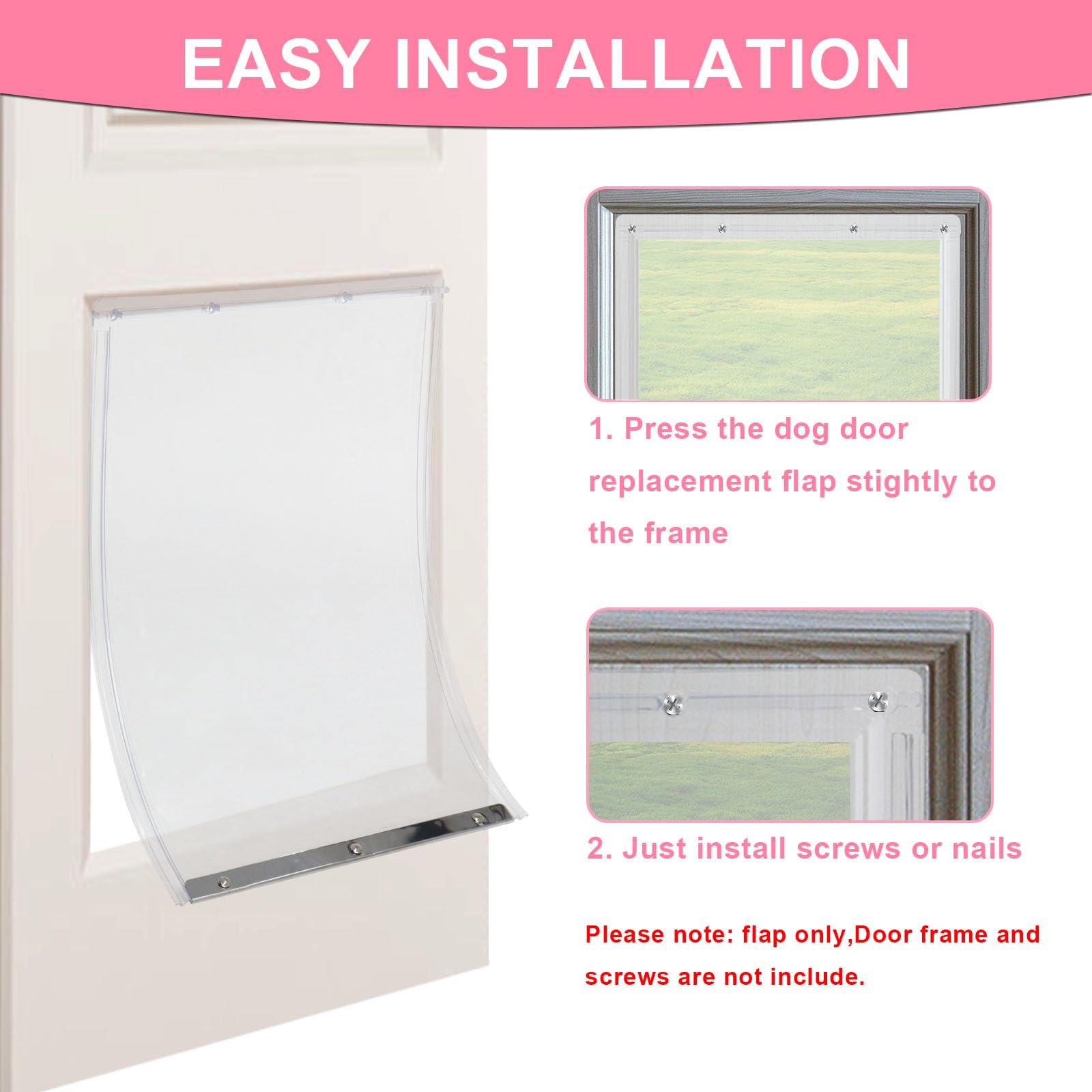 Podoy XL door flap side profile highlights slim design and seal