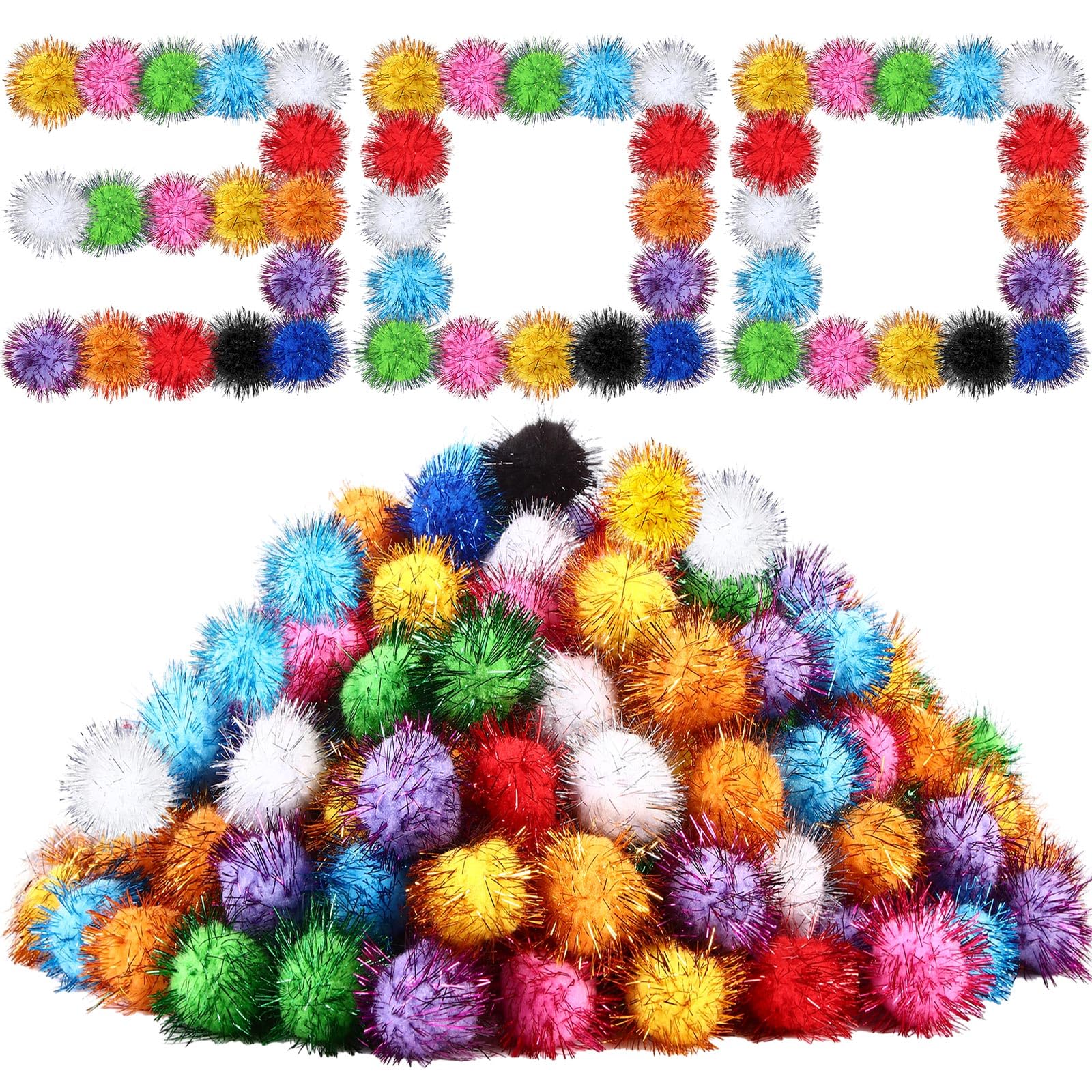 Poen cat fuzzy balls in assorted colors promote active indoor play