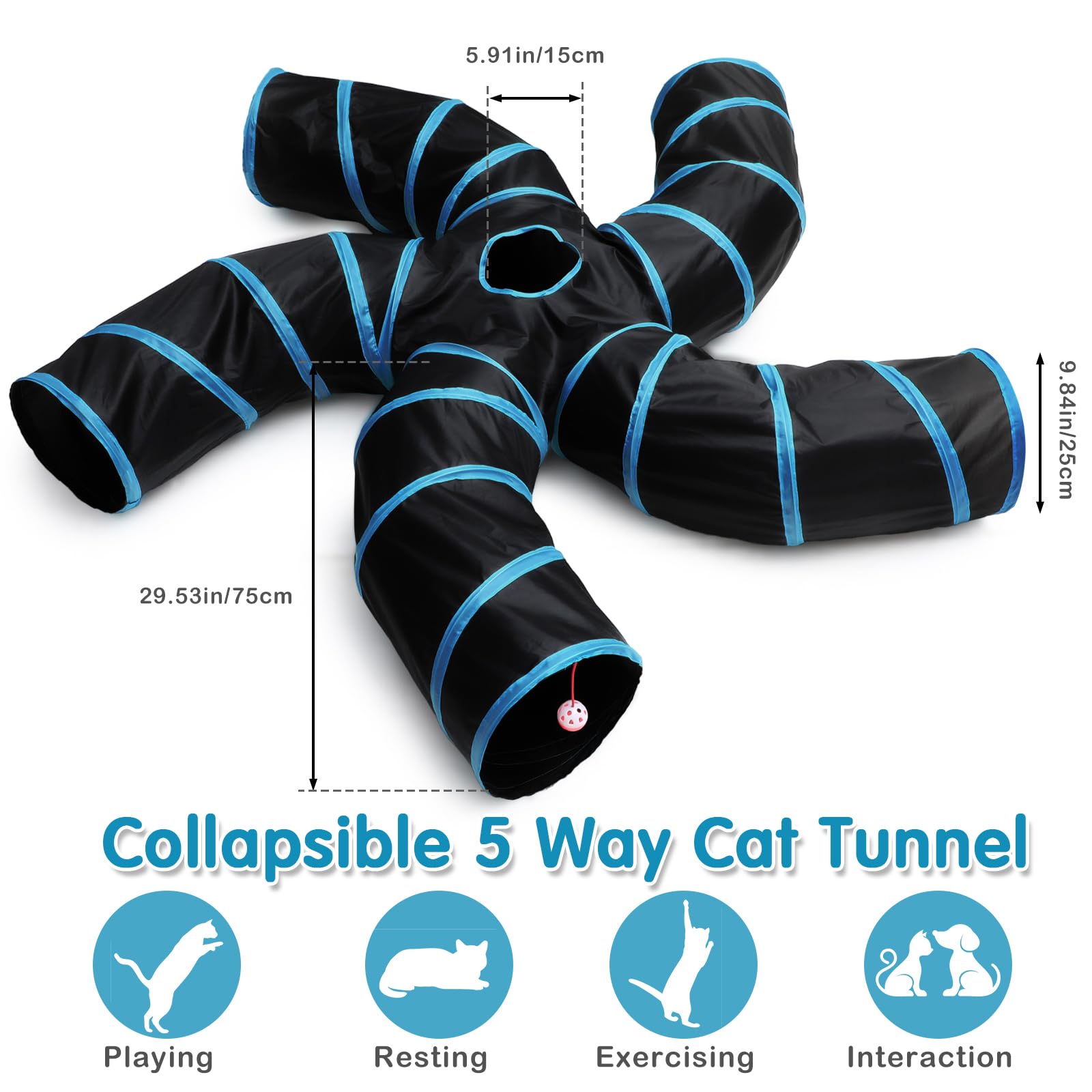 Poen cat toy feather teaser for engaging chase