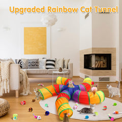 Poen cat toy furry mouse adds interactive hunting play and chase excitement.