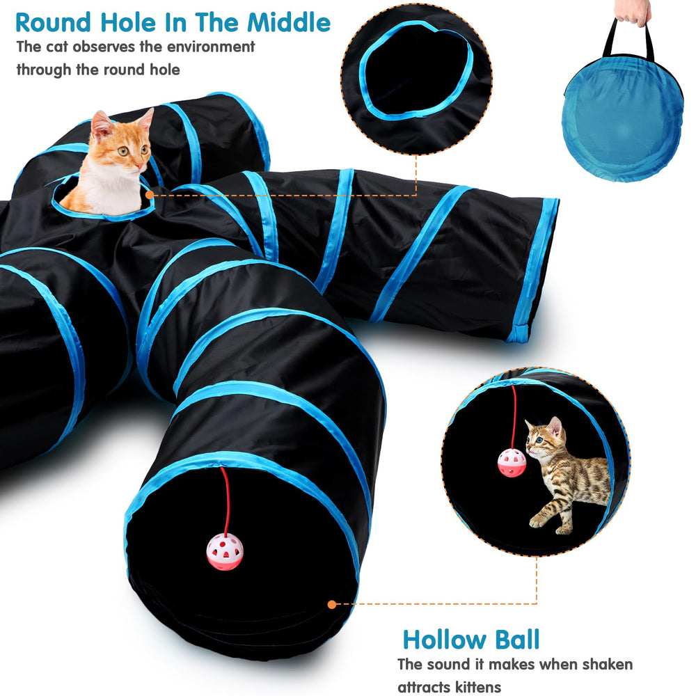 Poen cat toy wrinkle ball with crinkle sound for interactive play