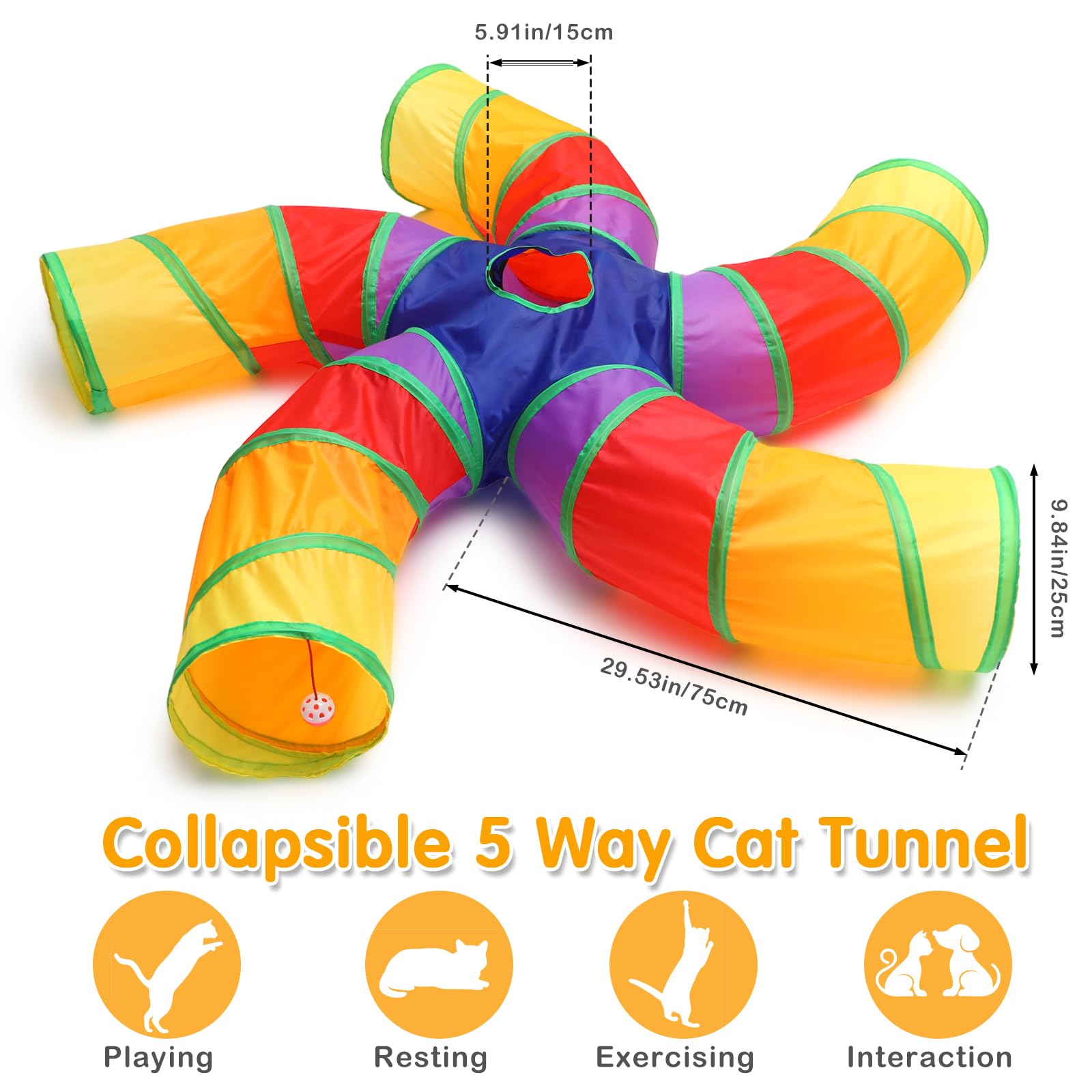 Poen cat tunnel entrances provide safe hiding spots to observe surroundings.