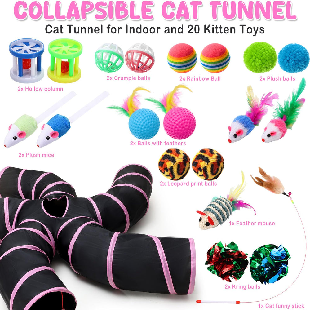 Poen cat tunnel foldable design easy to store after play sessions.