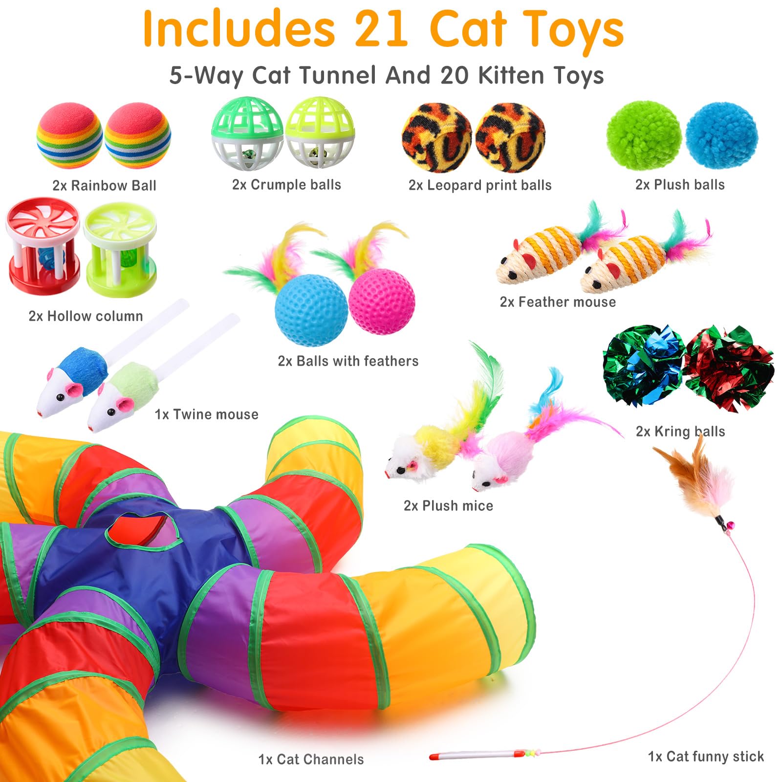 Poen cat tunnel foldable design enables quick storage after energetic play.