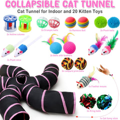 Poen cat tunnel foldable design easy to store after play sessions.