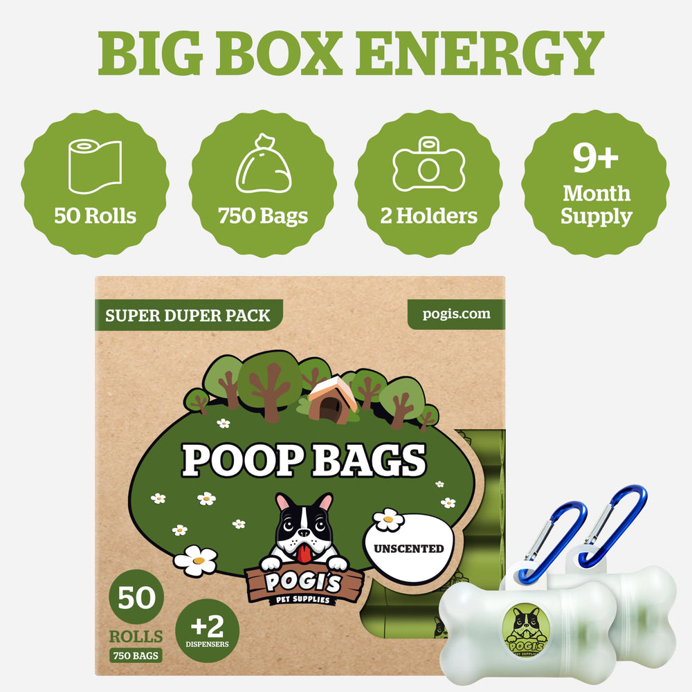 Pogi's 50-roll, 750-count kit provides months of ready-to-use bags.