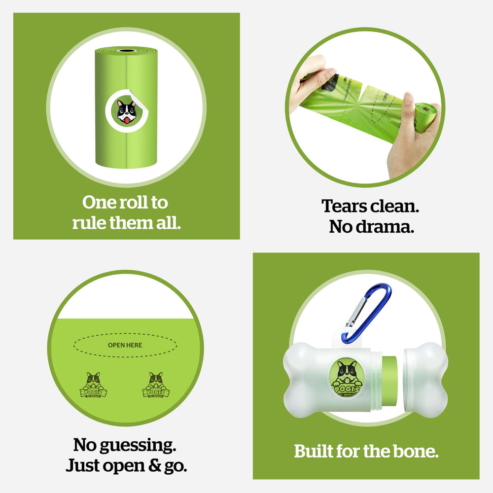 Pogi's Dog Poop Bags enable reliable backyard cleanup with sturdy containment