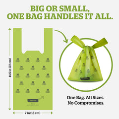 Pogi’s Dog Poop Bags with leak-proof design prevents leaks during transport.