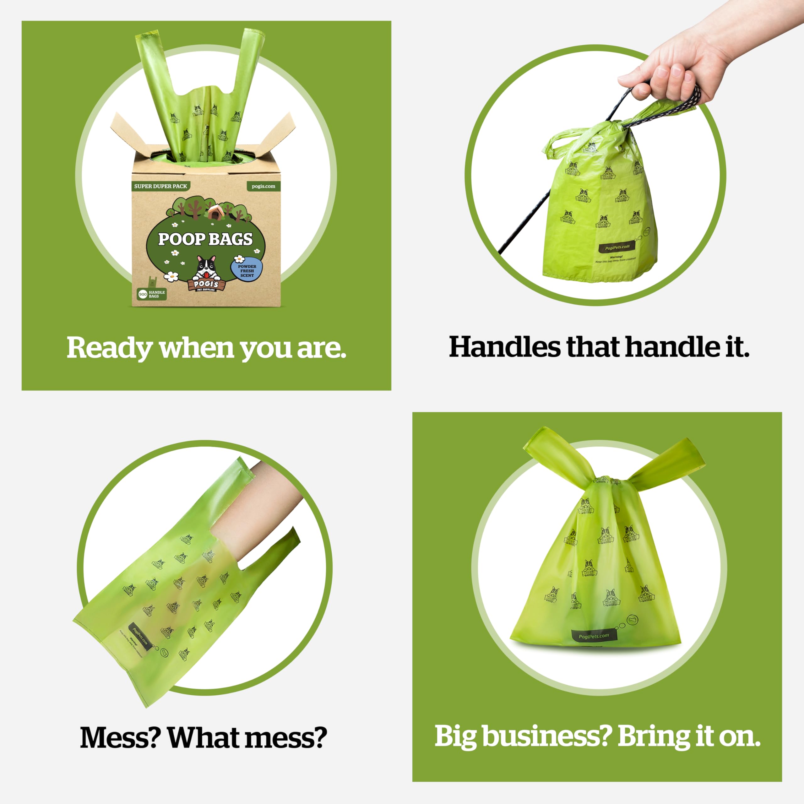 Pogi's 900-Count supply ensures you're prepared for daily cleanup on walks